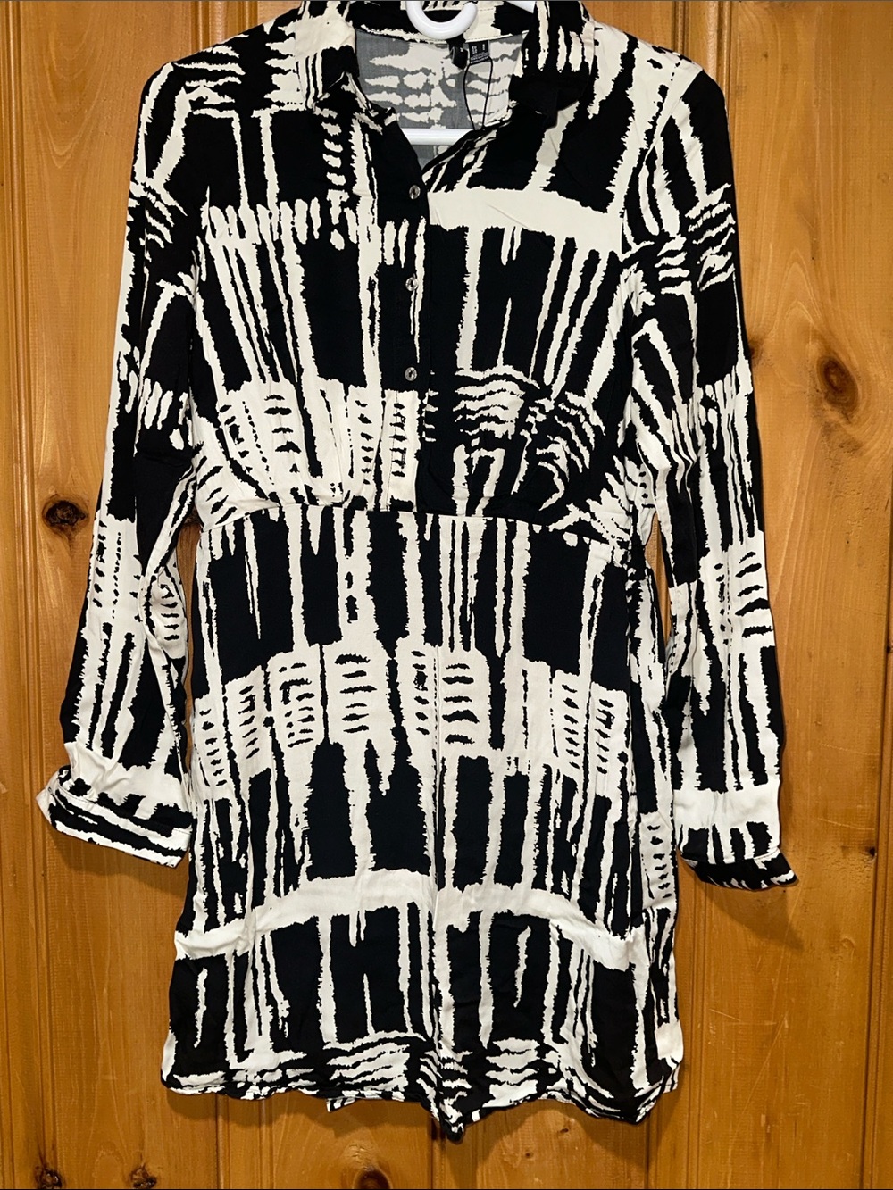 Vero Moda Black & White Printed Mini Dress